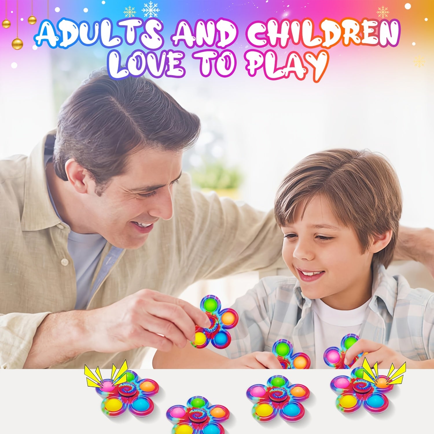 JAWHOCK Multicolor Fidget Spinner Sensory Toy for Teens Boys Girls