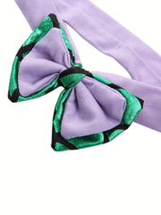 2pcs Toddler Girls Fish Scale Halter Swimsuit Set & Headband