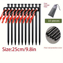 10pcs Ground Nails Nail Cover Bag for Camping Tent Beach Windproof