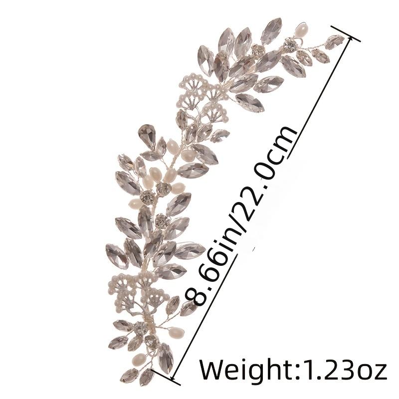 CZ Rhinestones Vine Leaves Bridal Hair Comb Wedding Hair Accessories