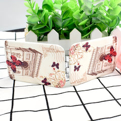 Compact Makeup Mirror Travel Portable PU Vanity Mirror Double Side Beauty Mirror