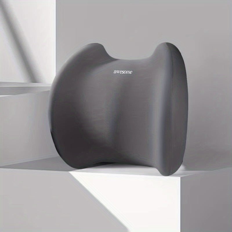 Universal Memory Foam Car Headrest Waist Support Pillow Gray