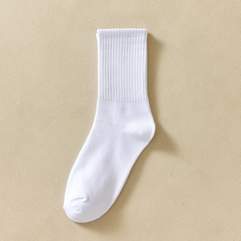 6 Pairs Boys Plain Crew Socks Comfortable Kids Accessories