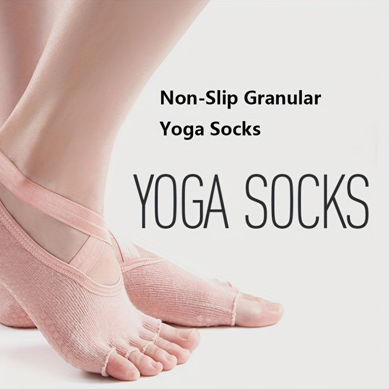 Breathable Anti Slip Yoga Socks for Women Five Finger Sports Casual Wear
