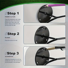4pcs Wall Mounted Ball Storage Display Rack Metal Ball Holder For Various Balls