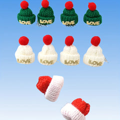 Christmas Mini Yarn Cap Bottle Cap DIY Doll Decoration