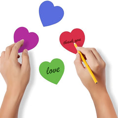 500pcs Heart Shaped Stickers 9 Colors Office Classroom Student Use