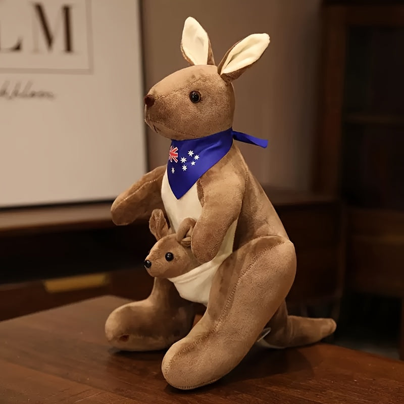 Mother and Child Kangaroo Plush Toy Doll Zoo Simulation Scenic Area Gift