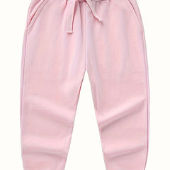 Girls' Comfy Jogger Trousers, Elastic Waist, 2-12 Years