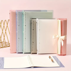 Transparent Candy A5B5 Soft Rollable Binder Notebook