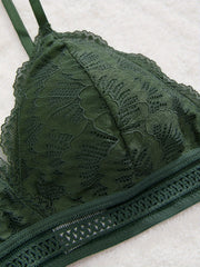 3pcs Lace Wireless Bras Comfy Intimates Bra Women's Lingerie