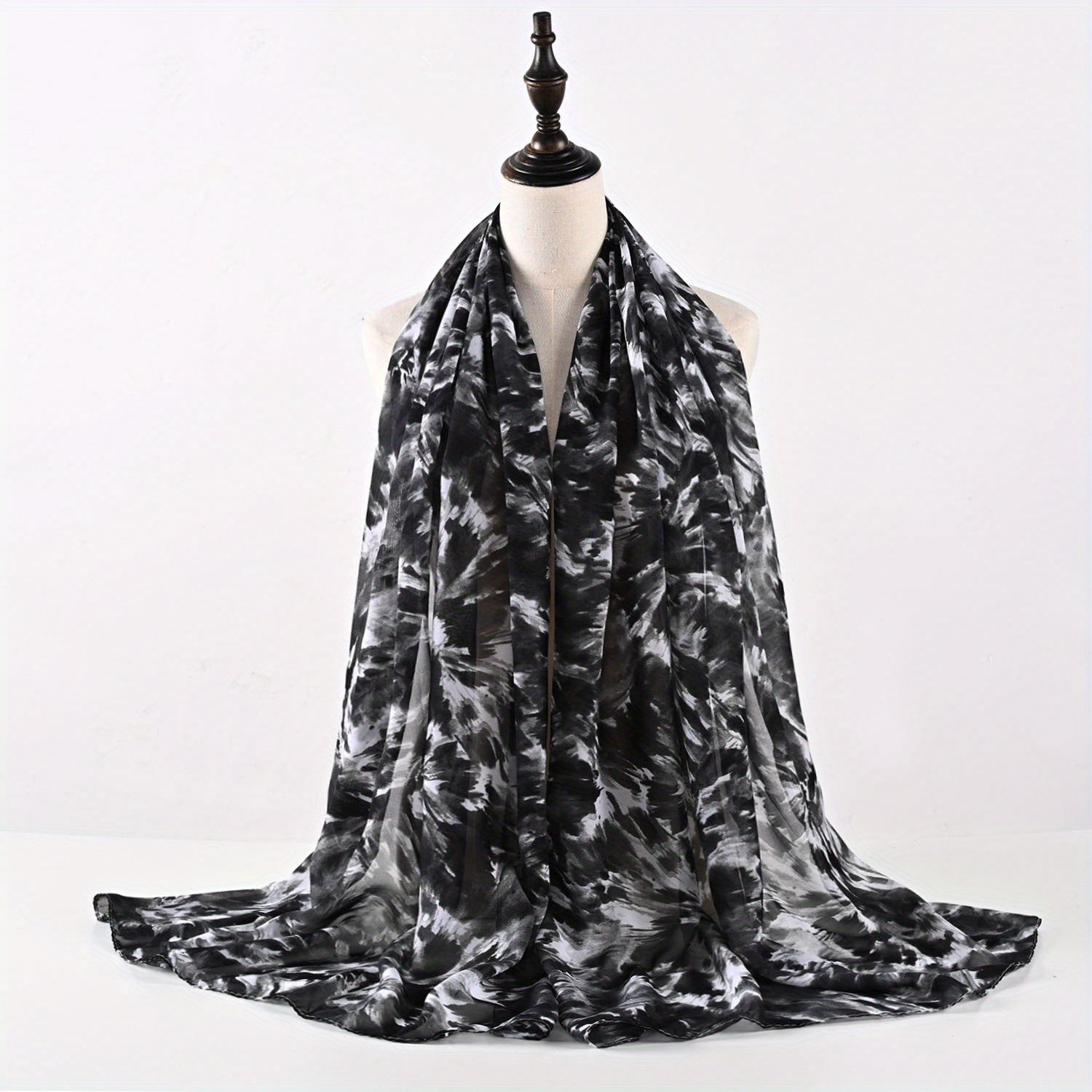 Chiffon Tied Dyed Scarf Soft Comfortable Shawl Casual Outdoor Scarf