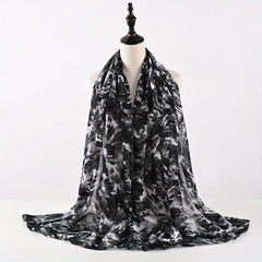 Chiffon Tied Dyed Scarf Soft Comfortable Shawl Casual Outdoor Scarf