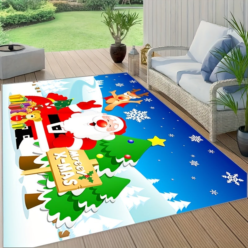 Christmas Carpet Waterproof Anti-Fouling Anti-Slip Washable Farmhouse Dwarf