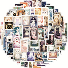 78pcs Cartoon Cat Tarot Series Stickers DIY Creative