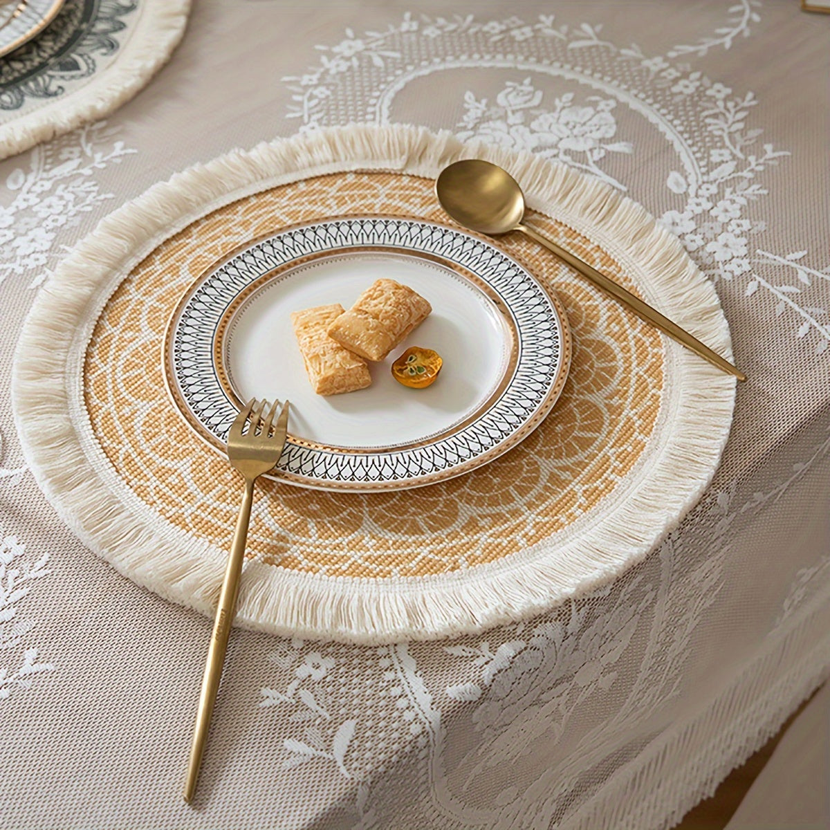 Boho Tassel Coasters Absorbent Cup Coasters For Home Decor