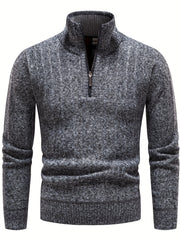 Men's Knitted Sweater Casual Warm Herringbone Pullover For Spring Fall