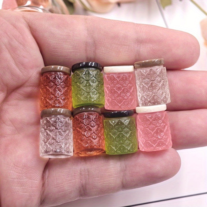 10pcs Mini Glass Sealed Jar Resin Storage Bucket DIY Ornament Props