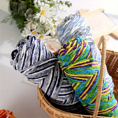2pcs Soft 3 Strand Yarn 200g, DIY Knitting Crochet Scarves Shawls B