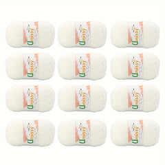 12pcs Mini Soft Yarn for Crocheting & Knitting, Scarf Sweater Shawl Throw
