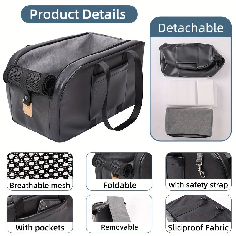 Dog Cat Booster Seat Portable Car Seat Travel Bed