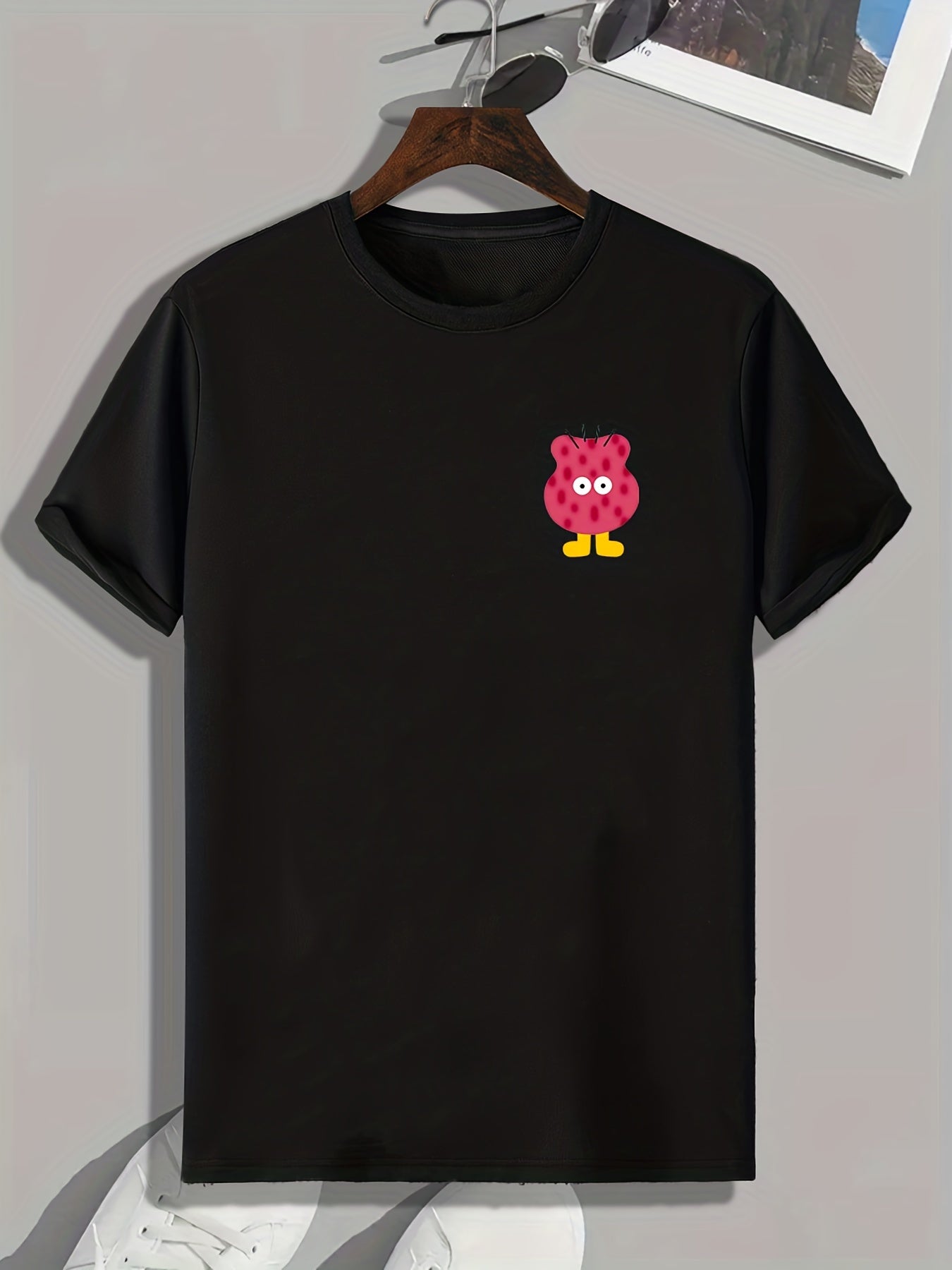 Men's Cartoon Doodle Pattern T-shirt Outdoor Tee