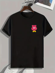 Men's Cartoon Doodle Pattern T-shirt Outdoor Tee