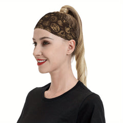 Vintage Inspired Brown Headband for Sports & Casual Wear