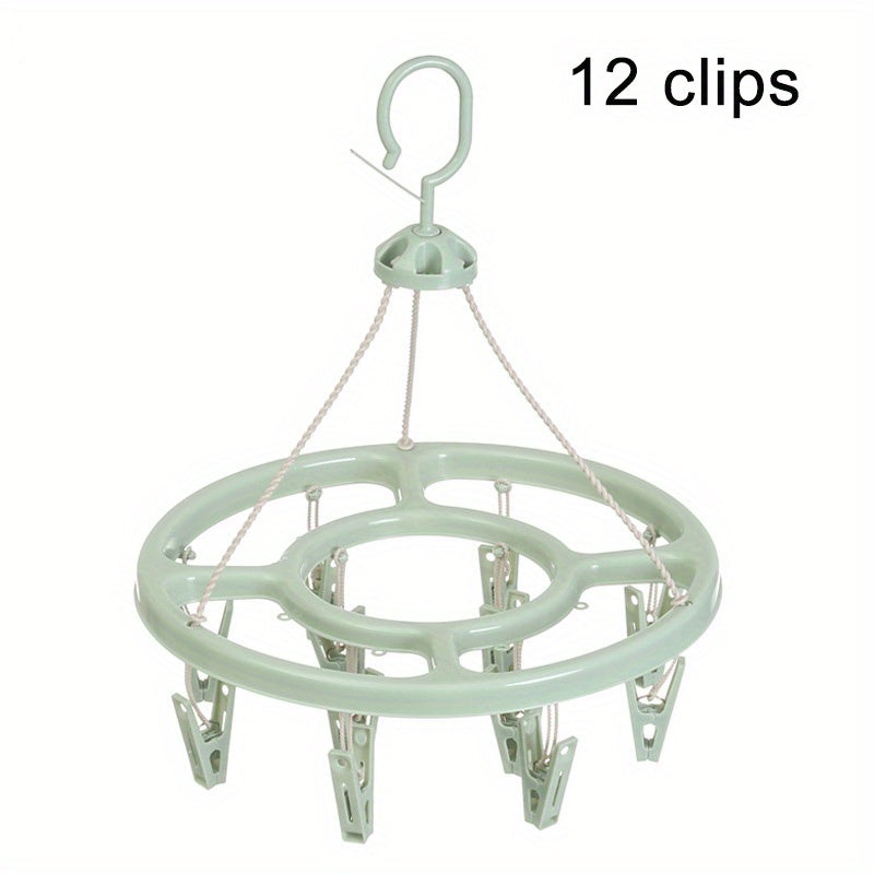 Clip Round Drying Rack 360 Degree Hanging Socks Hanger