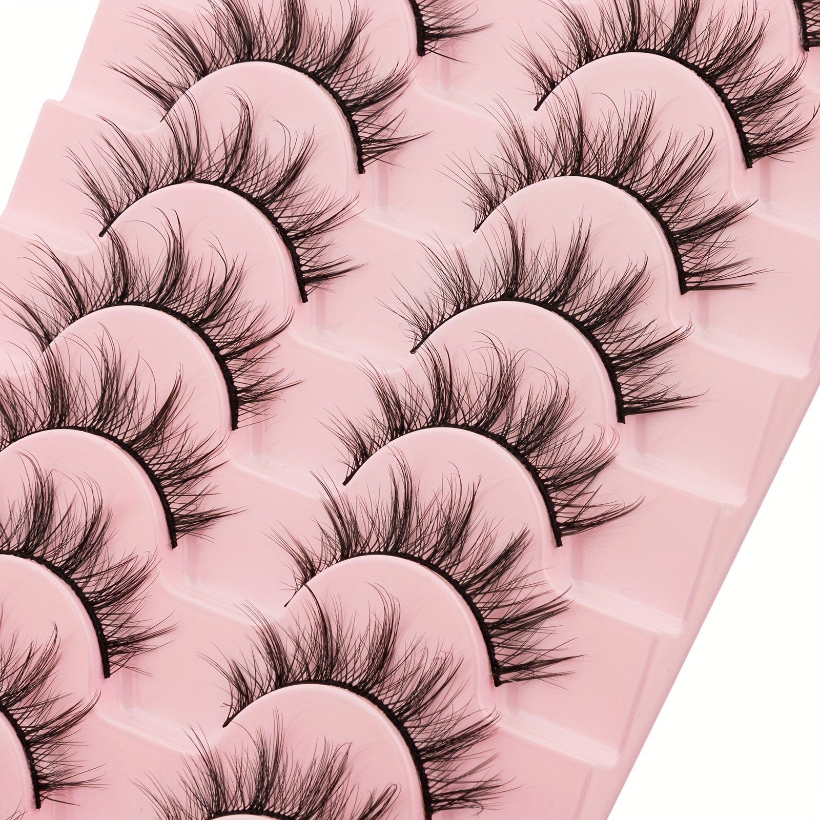 10 Pairs Cat Eyes Fluffy Mink False Eyelashes
