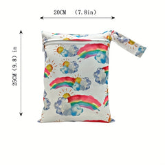 Printed Waterproof Diaper Bag Washable Travel Bag Storage Bag