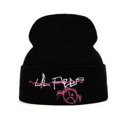 Lil Peep Embroidered Knit Hat for Men and Women