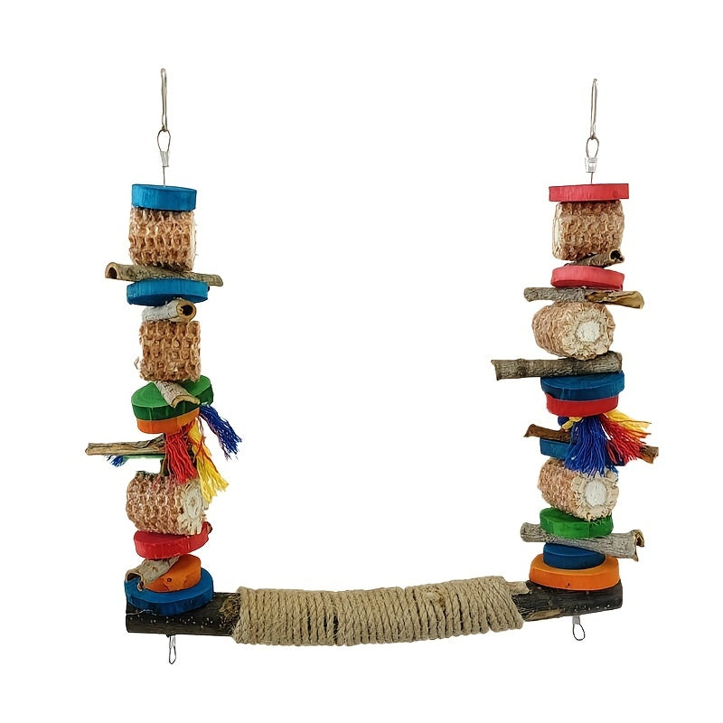 Colorful Bird Swing Hanging Chewing Toys for Cage