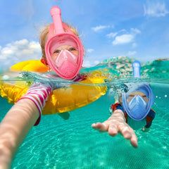 Full Face Snorkel Mask with Camera Mount Anti Fog Anti Leak