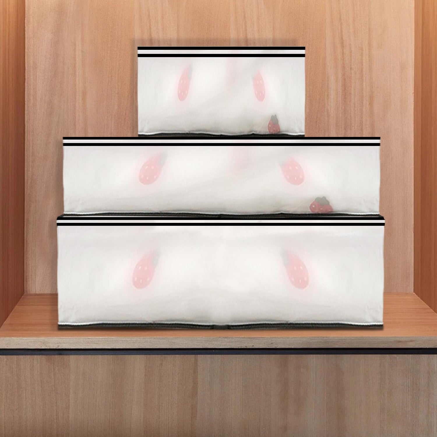 3pcs Foldable Fabric Storage Bins with Zipper Closure - Space Saving