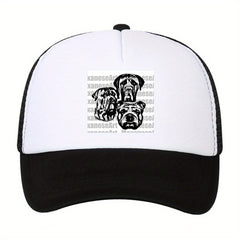 Adjustable Baseball Cap with Dogs Head Pattern for Fishing