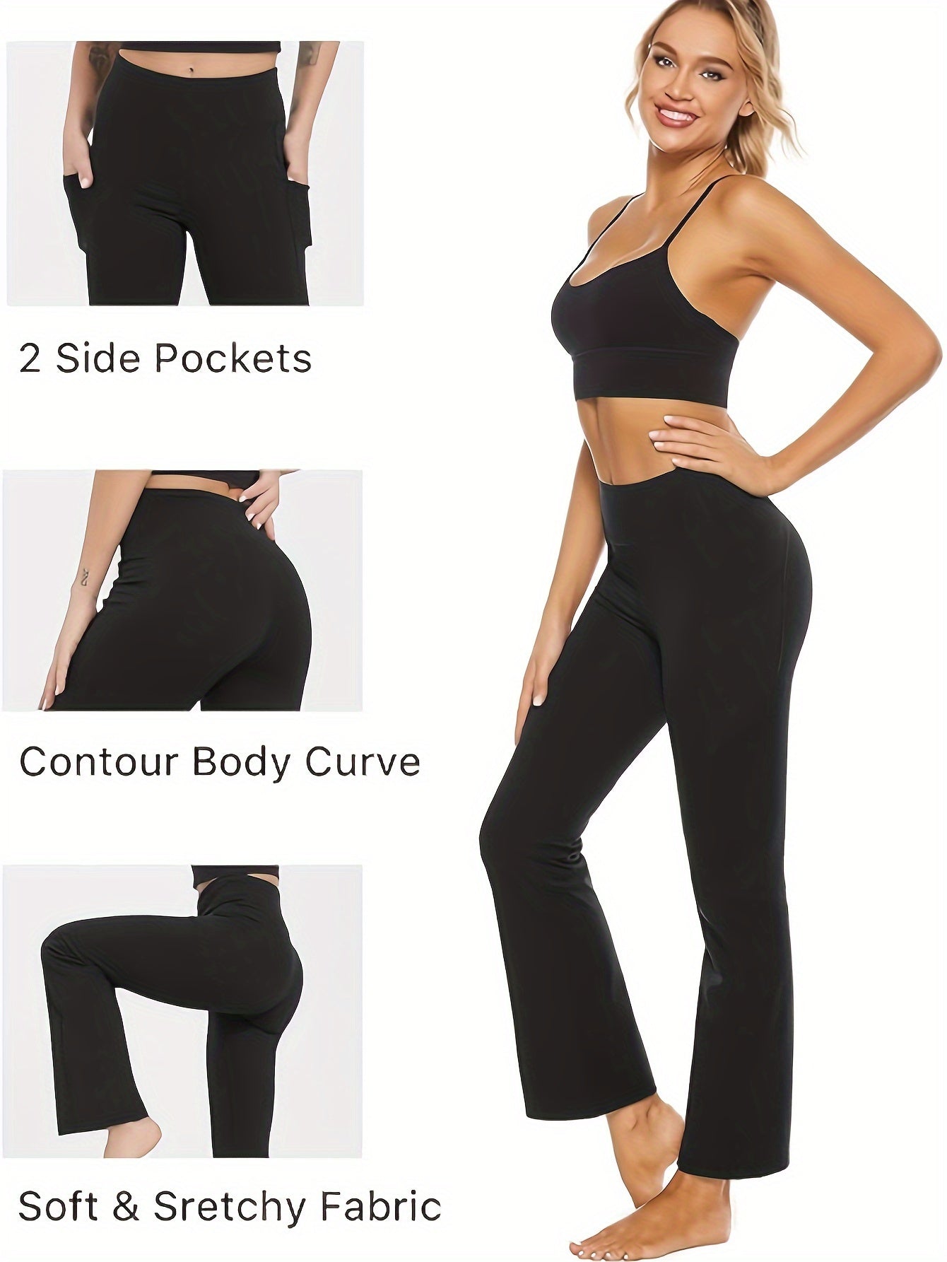 Bootcut Yoga Pants High Waisted Flare Work Pants Activewear