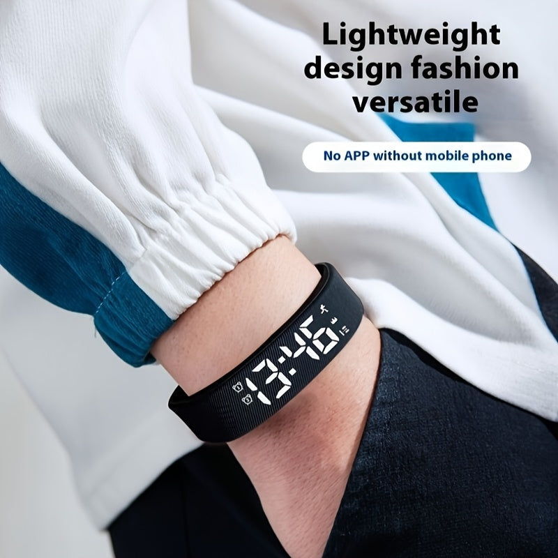 Unisex Sports USB Electronic Watch - Pedometer & Alarm Clock