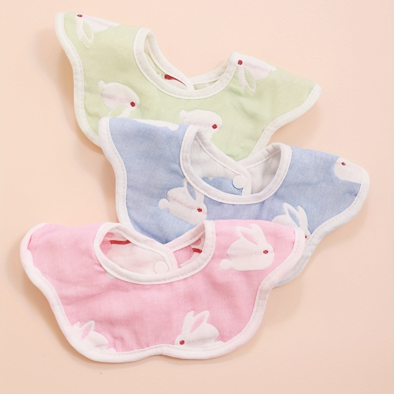 Newborn Baby Bib Pure Fabric Petal Printed Pattern