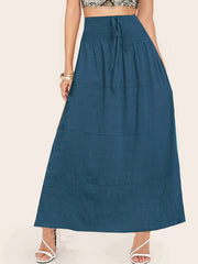 Summer Maxi Skirt High Waist Long Women's Clothing