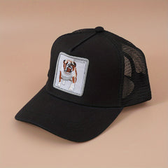Animal Patch Baseball Cap Mesh Trucker Hat Sunscreen Dad Hats