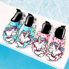 Cartoon Pony Water Shoes for Girls Quick Dry Lightweight Barefoot Outdoor