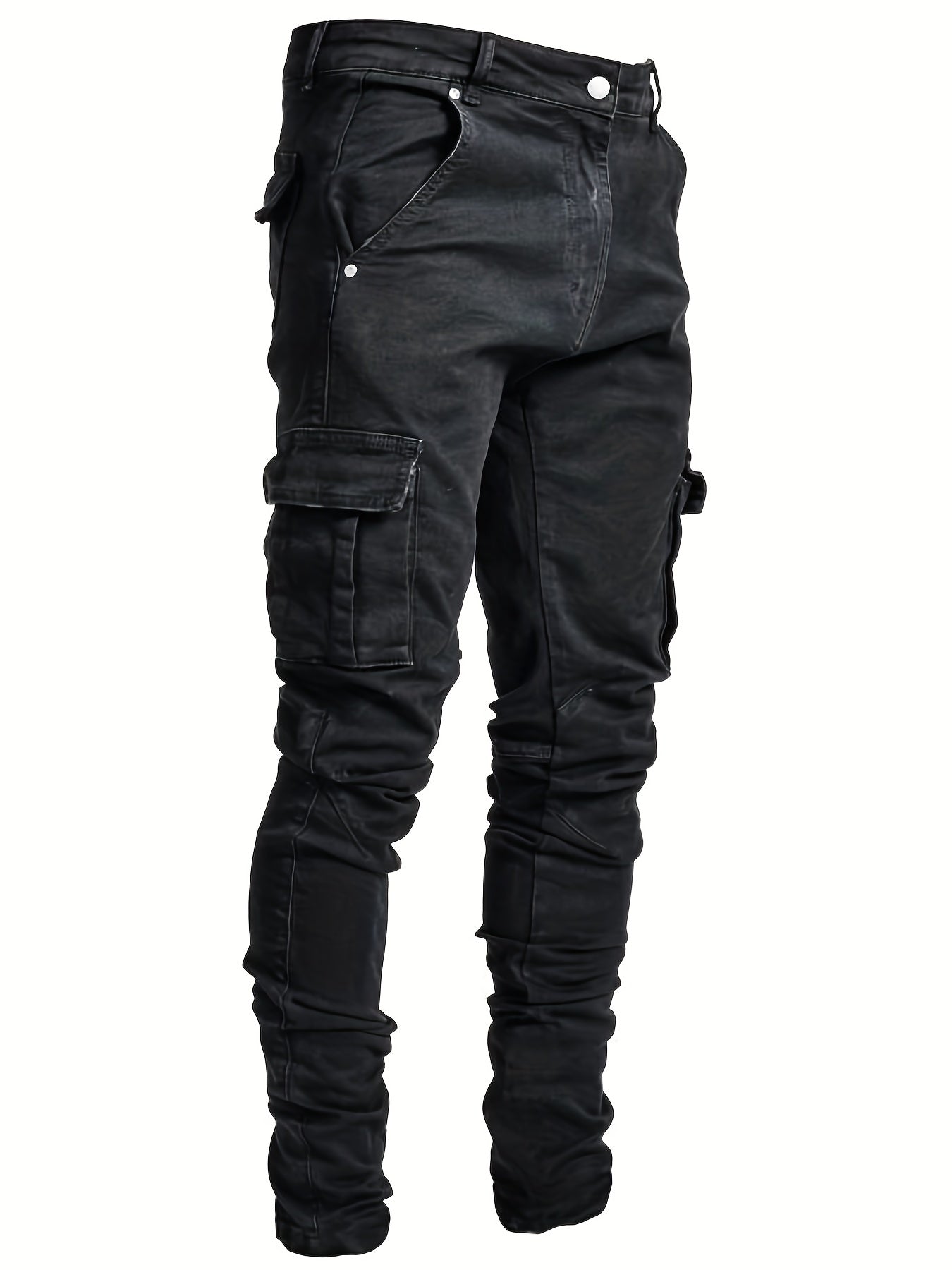 Men's Slim Fit Pocket Jeans - Casual Street Style Denim Pants