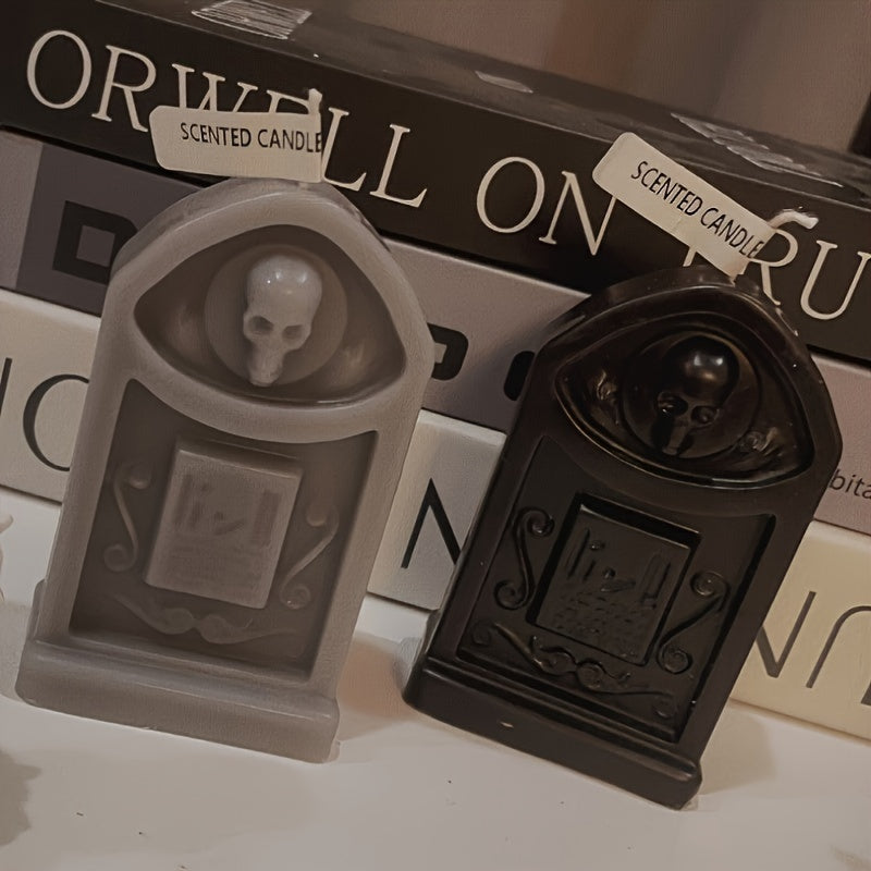 Skull Tombstone Scented Candle for Camping and Home Decor