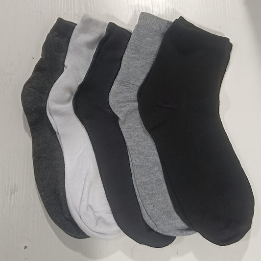 5 Pairs Unisex Diabetic Socks Breathable Polyester Crew Socks