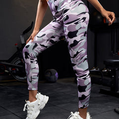 High Waisted Camo Leggings for Women