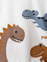 Toddler Boy's Dinosaur T-shirt & Shorts Set for Summer