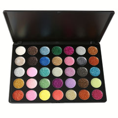 35 Colors Glitter Pearly Eyeshadow Palette Golden Multicolor Eyeshadow