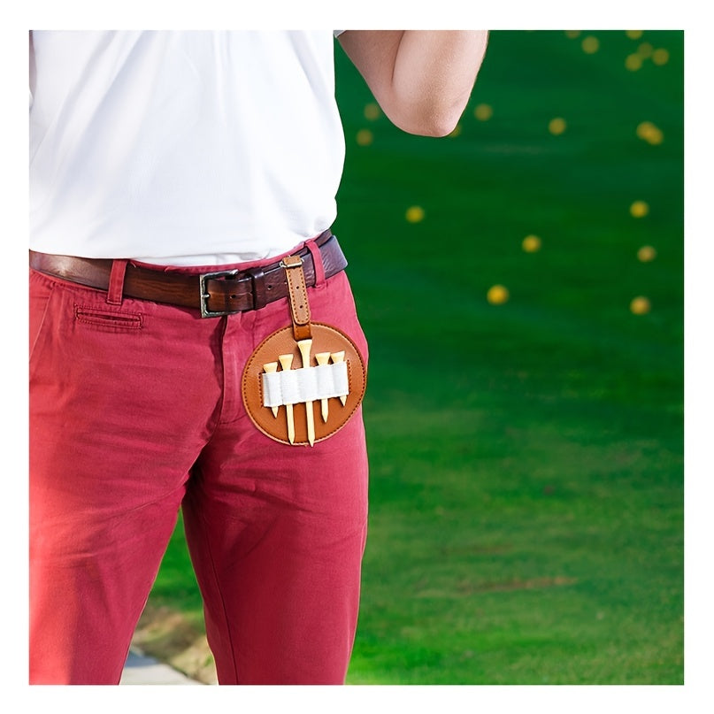 Golf Spike Inserted Bag & 5 Wooden Ball Spikes