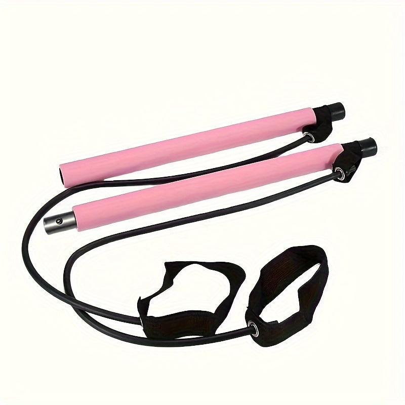 Yoga Pilates Training Bar with Resistance Rope For Full Body Fitness